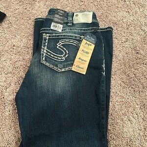 Silver Jeans.  14/30. Tags on.